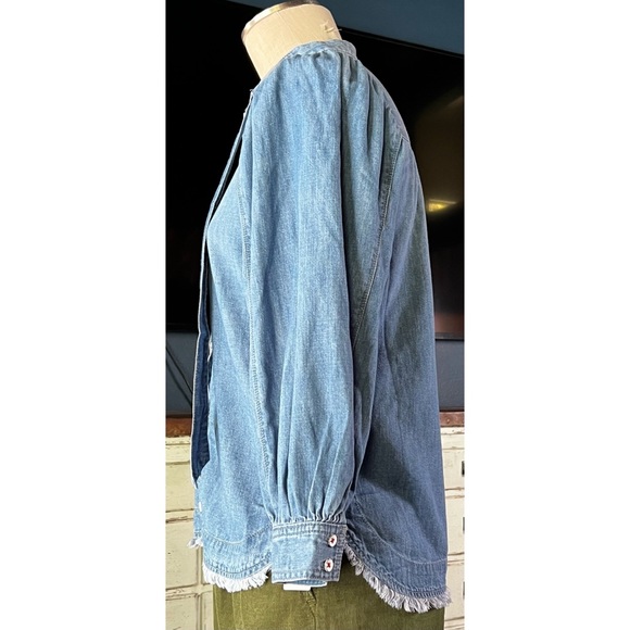 Anthropologie Pilcro Tie Neck Blouse XXS - Picture 13 of 16